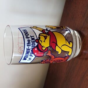 Vintage Winnie the Pooh for President glass Tigger Piglet Disney Sears